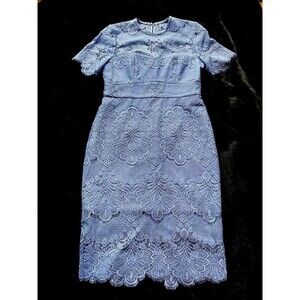 Forever New Women’s Short Sleeve Blue Lace Dress Size 10